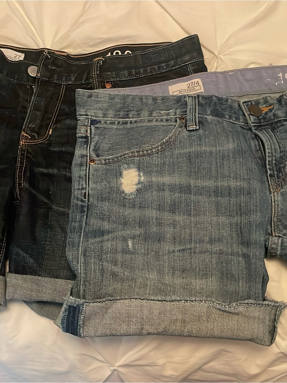GAP women’s size 4 and 27- Denim Shorts Duo - Light Blue & Dark Indigo